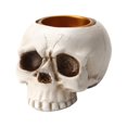 thumbnail image 2 of Adorno de candelabro de calavera tridimensional Fiudx Decoración de Halloween Soporte de vela, 2 of 7