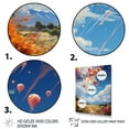 thumbnail image 3 of Designart "Kites In The Sky Japon Art" Japanese Floater Framed Wall Art Living Room, 3 of 7