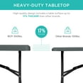 thumbnail image 3 of Best Choice Products 6ft Plastic Folding Table, Indoor Outdoor Heavy Duty Portable w/ Handle, Lock - Dark Gray, 3 of 8