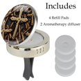 2 Pieces Zinc Alloy Easter Cross Car Aromatherapy Essential Oil
