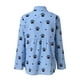 thumbnail image 4 of Gibobby Blusas Manga Larga Para Mujer Blusa informal con estampado de Tops, camiseta suelta de margaritas, camisa de algodón para mujer, blusa larga para mujer（Azul， XXXXL), 4 of 5