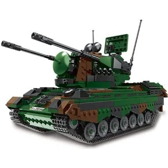 West German Flakpz Gepard Anti-Aircraft Tank Building Blocks Set | 1,352 Pieces | GJ-FLAK