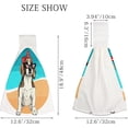 thumbnail image 3 of Hanging Towels 1 Pcs, Dish Towels Beagle Dog Wearing Sunglasses and Retro Bow Absorbent Hand Towels with Hanging Loop Washcloth for Bathroom Kitchen, 3 of 6