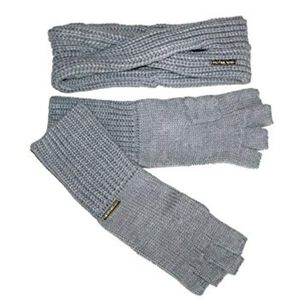 Michael Kors Headband and Fingerless Gloves Set