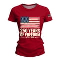 thumbnail image 6 of NMMUED Patriotic 250 Years of Freedom 4th of July Shirts Women Usa Flag Printed Graphic Tee Independence Day Comfortable Summer Casual T-shirt Red S, 6 of 6