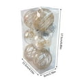 thumbnail image 3 of 6 Pcs Clear Christmas Ball Ornaments with Dried Flowers and Rope, 2.36" Transparent PET Shatterproof Baubles, Rustic Farmhouse Christmas Tree Hanging Decorations for Holiday Wedding Party Home Décor, 3 of 9