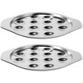 thumbnail image 1 of 2 Pcs Snail Dish Plate Restaurant Serving Dish Heat Resistant Mushroom Escargot Dinner Stainless St, 1 of 5