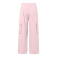 thumbnail image 5 of TYGHBN Women High Waisted Casual Wide Leg Womens Cargo Pants Baggy Cargos Pants with Pockets Summer Pants Crop Leggings with Pockets for Women Seamless Leggings for Women Workout plus Size Disposable, 5 of 5