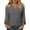 47# Gray, variant on 3/4 Length Sleeve Womens Tops Bell Sleeve Baseball Shirt Flared Summer T-Shirts Basic Tees Blouses Hot Pink S