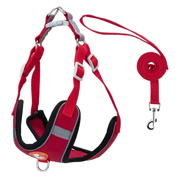 Reflective Dog Harness with D-ring Comfortable Breathable Chest Strap with Quick Release Buckle for Outdoor Walking
