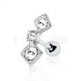 thumbnail image 2 of 316L Stainless Steel Art of Brilliance Triple Square Drop Cartilage Earring, 2 of 2