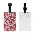 thumbnail image 2 of Luggage Tags for Suitcases, Red hawthorn Leather Bag Luggage Tags ID Label Tags Privacy Protection Travel Bag Labels, 2 of 6