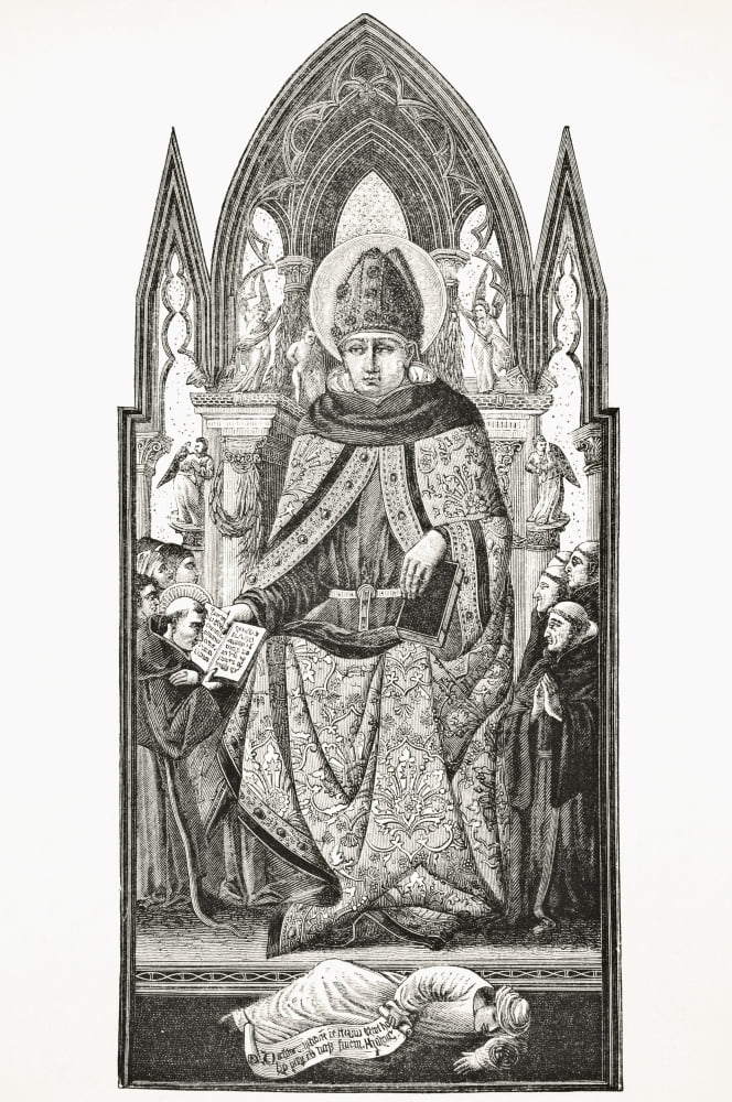 St Augustine Bishop Of Hippo 354 To 430 PhilosopherTheologian After 15Th Century Painting From Italian School From Science And Literature In The Middle Ages By Paul Lacroix Published London 1878 Canva