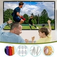 thumbnail image 5 of Kyusrd Metal Curtain Projection Screen 60 Inch,Washable Projector Screen 16:9 Foldable Portable Projector Movies Screen For Home Outdoor Indoor, 5 of 7