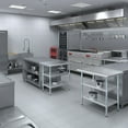 thumbnail image 5 of AmGood 24 in. x 36 in. Stainless Steel Table with Two Undershelves | Metal Utility Kitchen Prep Work Table | NSF, 5 of 9