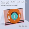 thumbnail image 3 of Yayeee Toggle Light Switch Wall Plate 2-Gang 4.56"x4.48" Decorative Outlet Cover, Orange Circle, 3 of 7