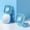 @002-Blue, variant on YiJuHui USB Rechargeable Portable Handheld Fan with Mirror, 3 Speeds Hanging Neck Fan, Powerful Mini Fan for Outdoor Travel Office Home, Personal Cooling Fan with Lanyard