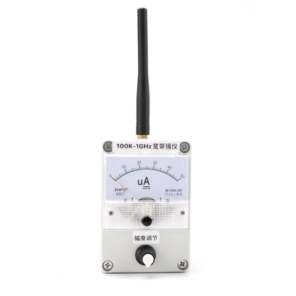 TFixol 1GHz Wideband Field Strength Meter with Adjustable Pointer & Auto-Damping for RF Signal Testing, Antenna & Radiation Measurement, 100KHz-1GHz Frequency Range, High Sensitivity for Wireless