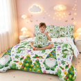 thumbnail image 4 of Manfei Vintage Snowman 7-Piece Twin Bedding,Traditional Gingerbread Men Bedding Comforter Set,Christmas Reversible, 4 of 6