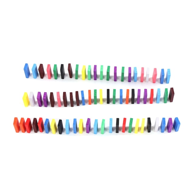 100Pcs Dominoes Set Baby Educational Wooden Toy Colorful Wooden Building Blocks For Kids