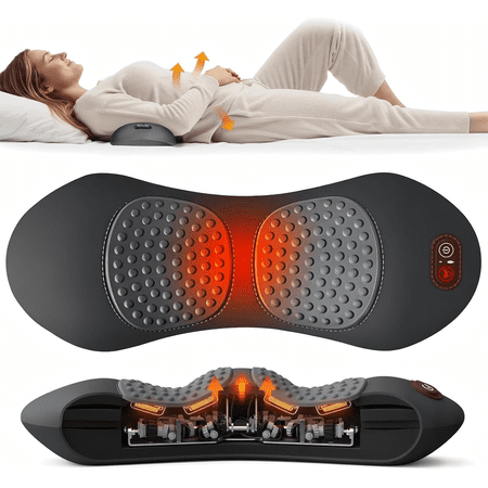 Triple Fusion Back Massager, Upgraded 3 in 1 Neck Shoulder Electric Backs Massagers with Traction, Vibration & Heat
