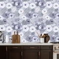 thumbnail image 2 of Peel and Stick Wallpaper Hawaiian Floral Grey White Hibiscus Flower Tropical Wall Mural 17.7in x 9.8ft Self Adhesive Removable Wall Paper Renter Friendly Wallpaper for Nursery Bedroom Cabinets, 2 of 8