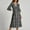Black, variant on Womens Summer Dresses For Women 2025 Casual V Neck Floral Bohemian Wrap 3/4 Sleeve Midi Boho Formal Dresses For Women