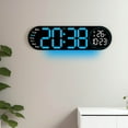 thumbnail image 5 of Large Wall Clock 17.3-inch living room wall clock, multi-function LED electronic clock, large-sized alarm clock, temperature and humidity display clock, 5 of 5