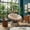 Beige Staple fiber, variant on Ergonomic Wicker Papasan Chair, 360° Swivel Chair with Soft Thick Cushion for Living Room, Bedroom, Reading Room