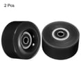 thumbnail image 3 of Ruedas de patín en línea Uxcell de 32 x 58 mm con rodamientos 82A, reemplazo para patines cuádruples, paquete de 2 en color negro, 3 of 7