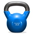 thumbnail image 2 of Philosophy Gym Vinyl Coated Cast Iron Kettlebell Weight 35 lbs - Blue, 2 of 6