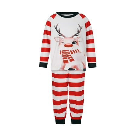 

Pybcvrrd Matching Family Pajamas Set Christmas Pjs Long Sleeve Holiday Sleepwear