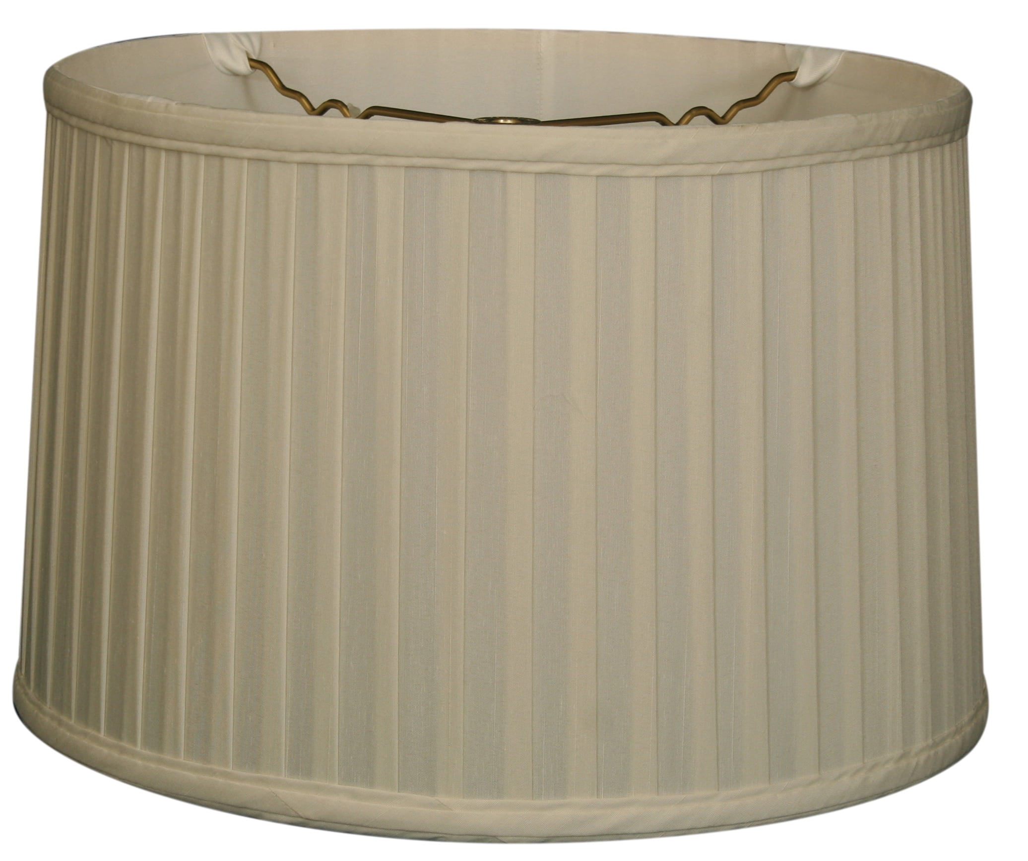 Royal Designs 10" Shallow Drum Side Pleat Lamp Shade White Walmart