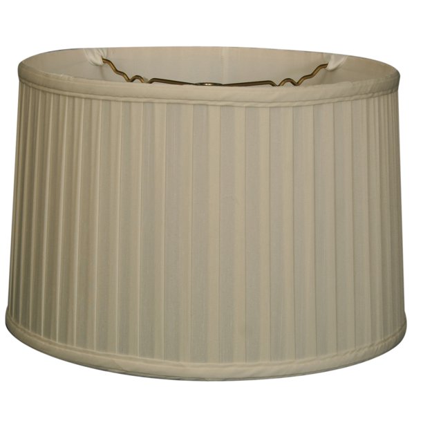 Royal Designs 10" Shallow Drum Side Pleat Lamp Shade White Walmart