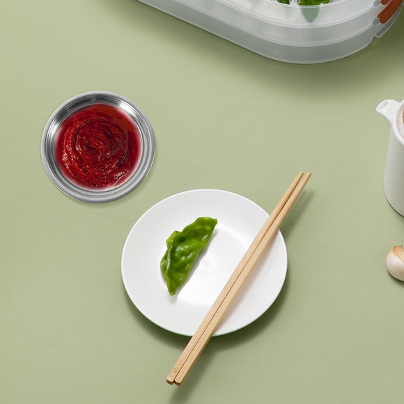 FOMIYES 10Ud Dips De Acero Inoxidable Para Salsas Y Condimentos Fácil De Limpiar