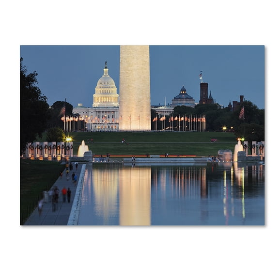 Trademark Fine Art "National Mall at Twilight" Canvas Art by Gregory O'Hanlon