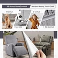 thumbnail image 5 of AuraLane Recliner Chair Cover,3 Piece Stretchable Slipcover with Storage Pockets,Anti-Slip Furniture Protector for Kids and Pets(1 Seater), 5 of 8