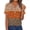 Orange-Geometric, variant on Fantaslook Womens Blouses Dressy Casual Tops Summer Short Sleeve V Neck Shirts Business Work Blouses