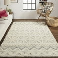 thumbnail image 2 of Feizy Anica Transitional Geometric, Ivory/Black, 6' x 9' Area Rug Easy Care Stain Resistant Moroccan Moroccan Floor Rug for Living room Bedroom, 2 of 6