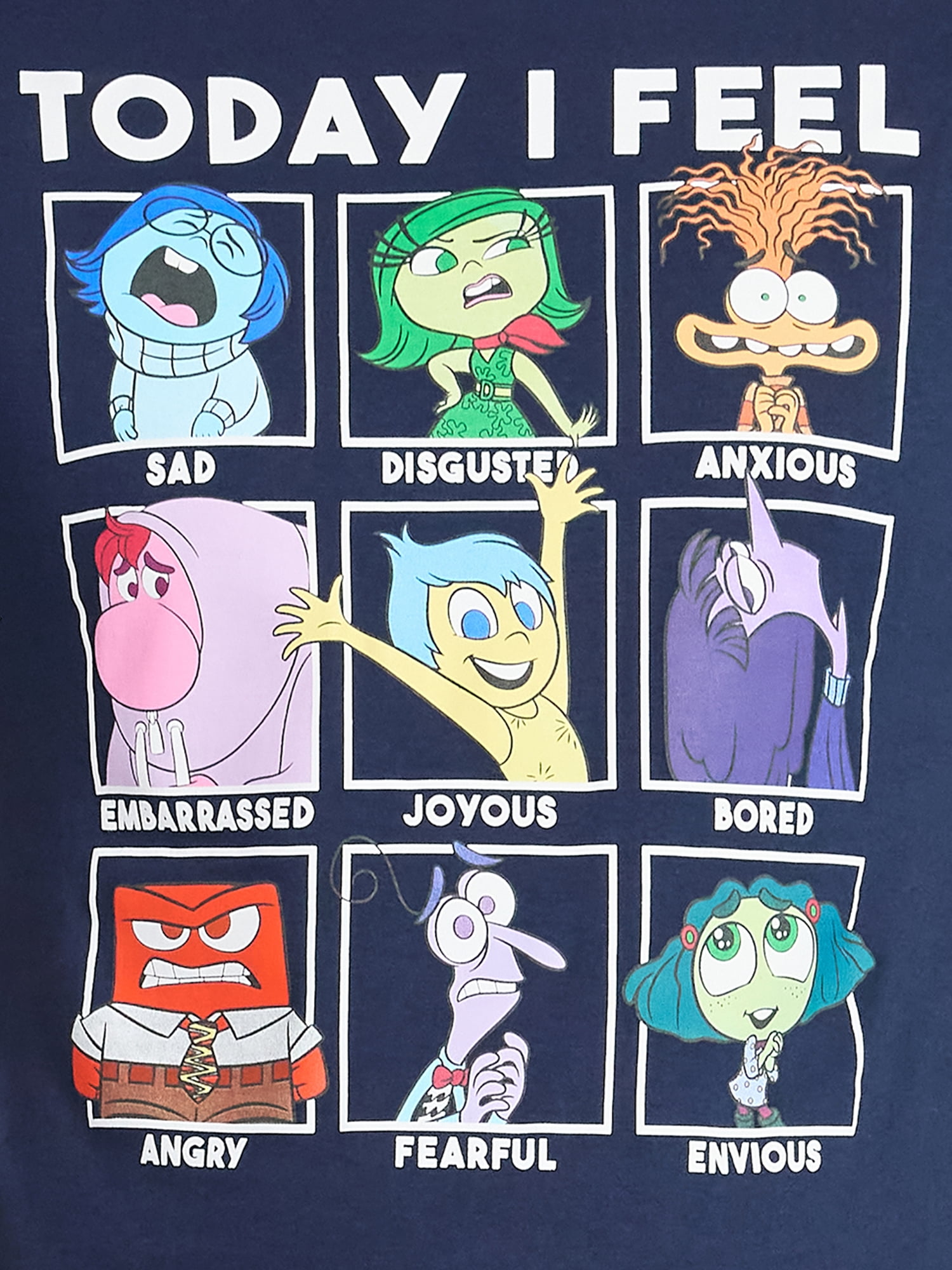 Inside Out 2, Men's and Big Men's Today I Feel Graphic Tee, Sizes S-3XL