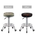thumbnail image 3 of fire black dragon Round Bar Stool Seat Covers, Elastic Round Chair Cover Stool Seat Slipcover Bar Stool Cushions Round Pad for 12-14 inch, 3 of 5