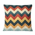 thumbnail image 3 of Designart "Nostalgic Chevron Comeback II" Chevron Printed Throw Pillow, 3 of 5