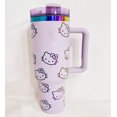 thumbnail image 1 of Taza térmica de acero inoxidable con tapa de pajita y Asa de Hello Kitty, taza de viaje con aislamiento al vacío de doble pared para coche, 40oz, 2024, 1 of 5