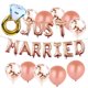 thumbnail image 1 of Juego de decoración de boda de recién casados de 24 piezas para boda de propuesta de matrimonio yeacher Globos de Lentejuelas, 1 of 7
