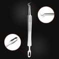 thumbnail image 4 of 3pcs Blackhead Extractor Curved Blackhead Tweezers Kit Stainless Pimple Remover, 4 of 8