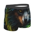 thumbnail image 2 of Rateoe Realistic Style Colorful Wolf A Mens Boxer Briefs Poly Spandex Performance Boxer Briefs Underwear Hem Boxer Briefs - Small, 2 of 8