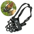 thumbnail image 2 of Pet Dog Mouth Muzzles Soft Silicone Adjustable Breathable Dogs Anti Bark Bite Chew Muzzle Training, 2 of 3