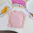 thumbnail image 4 of Zanarzt Girls Casual Summer Tops Girls Toddlers' Short Sleeve Graphic T Shirts Crewneck Kids Tee Tops Girl Clothes Outifit Pink,8-9 Years, 4 of 4