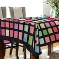 thumbnail image 5 of Yayeee Tablecloths 60" x 60" Rectangle Wrinkle Resistant Party Table Cover, Colorful Block Pattern, 5 of 8