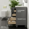 thumbnail image 5 of Eviva Happy 24"W x 18"D Gray Bathroom Vanity with White Carrara Quartz Countertop and Undermount Porcelain Sink, 5 of 10